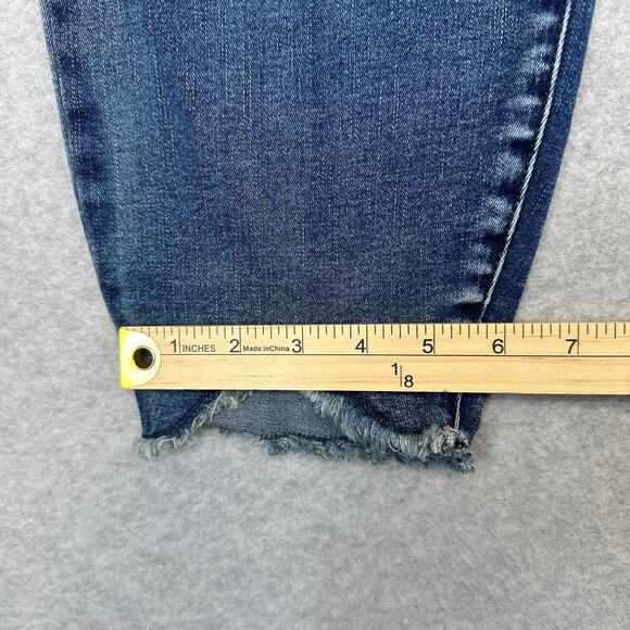 Kut From the Kloth Carlo Ankle Crop Skinny Jeans WMNS 20W Blue High Rise Frayed - Picture 13 of 13